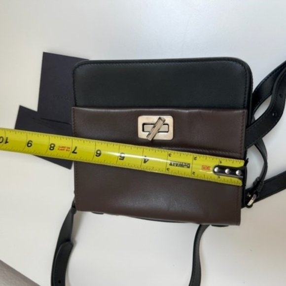 Prada BT1016 Calf Leather Crossbody Bag Brown and Brown NWT Perfect Condition - Picture 4 of 13